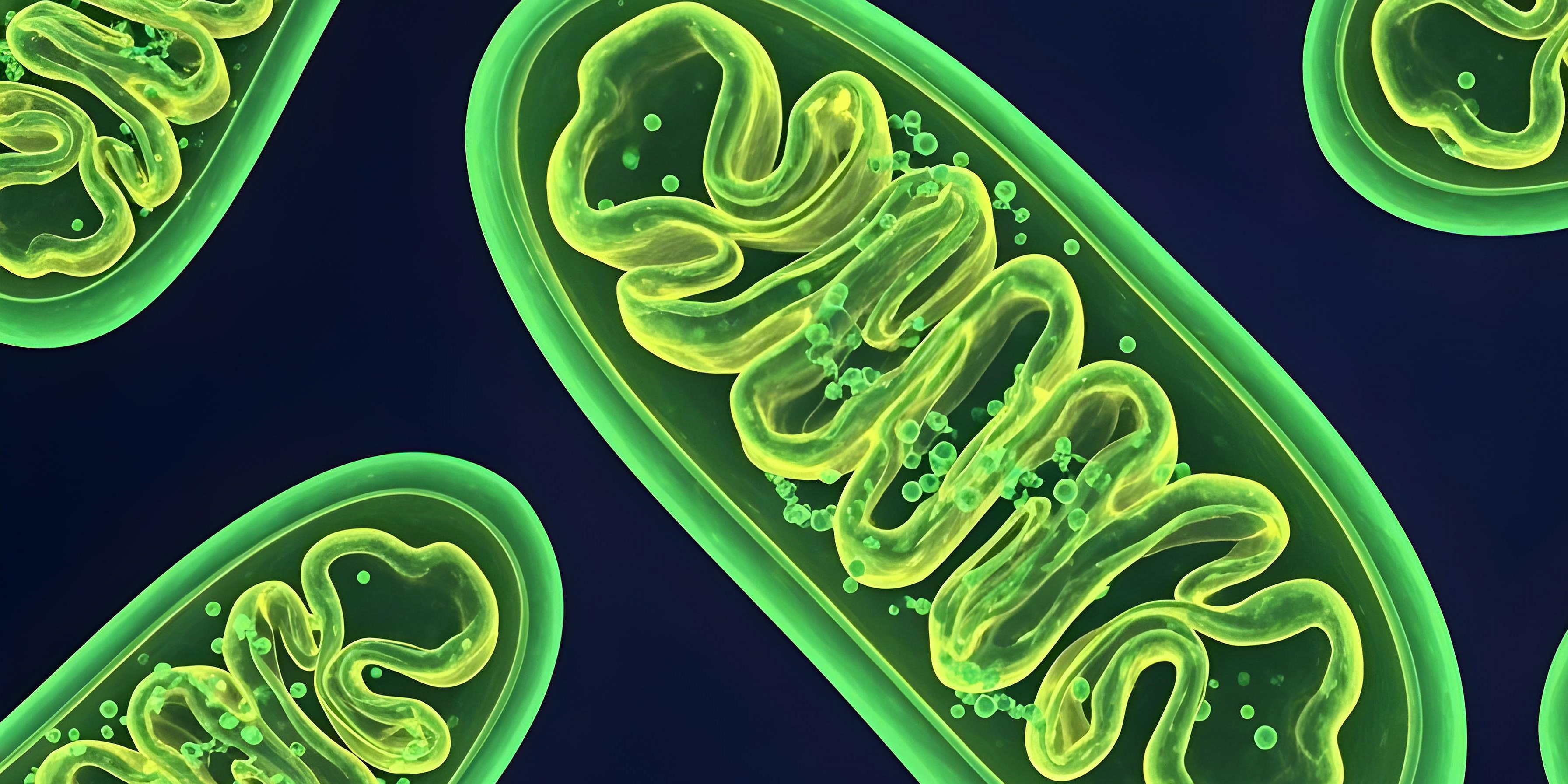 Grün leuchtende Mitochondrien