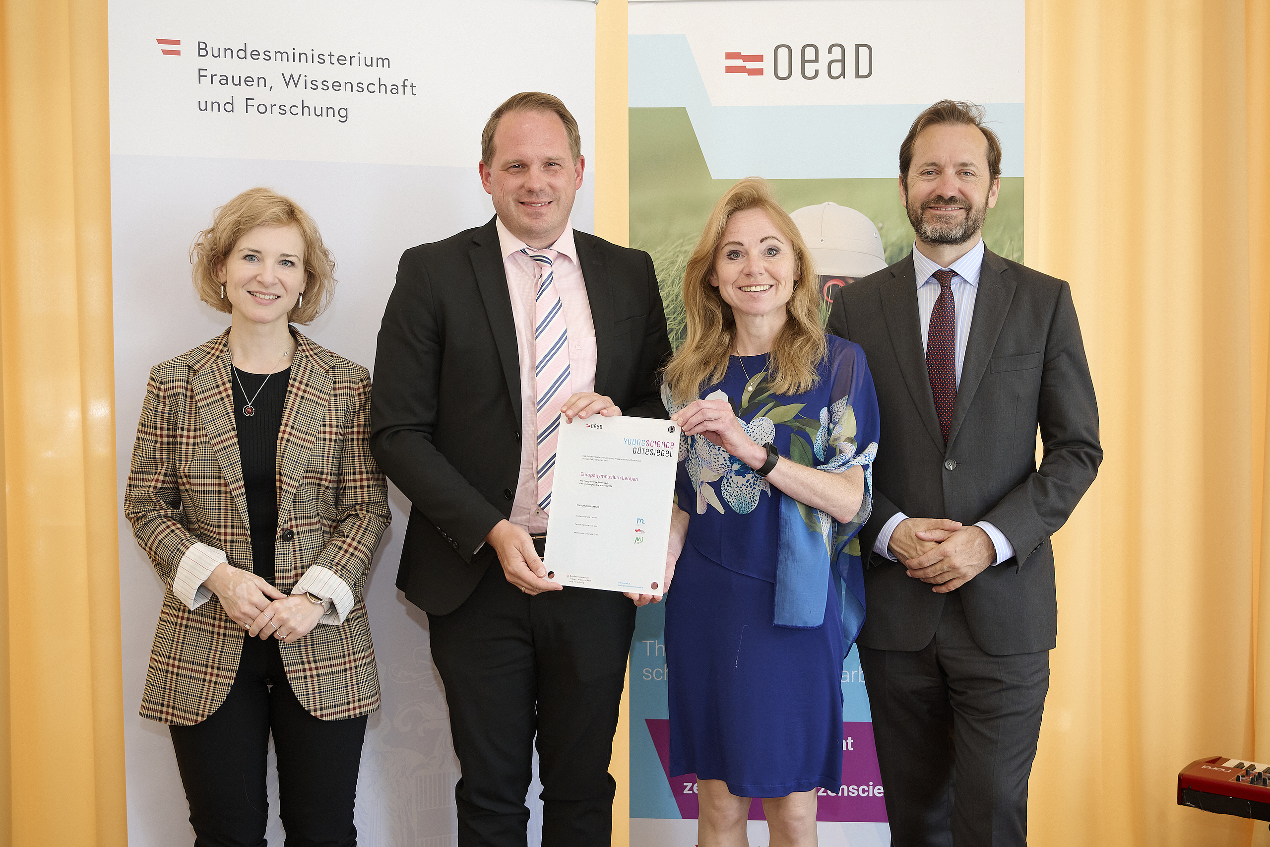 Young Science Seal for the Europagymnasium Leoben