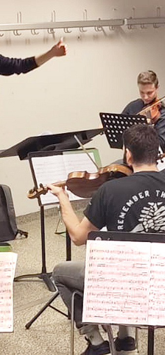 Probe für das Weihnachtskonzert 