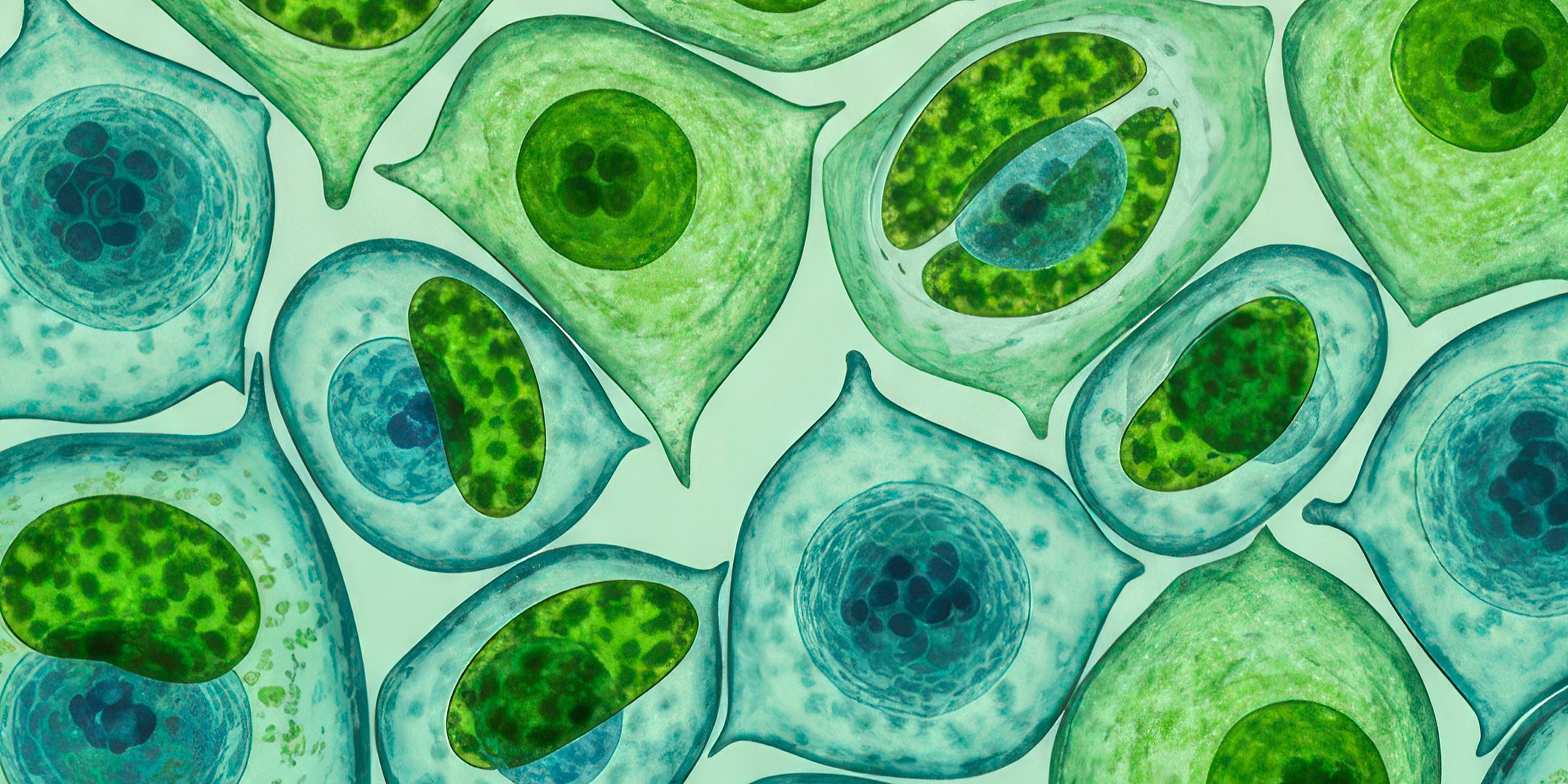 Mikroskopische Ansicht menschlicher Zellen