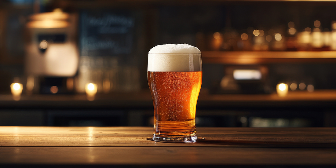 Glas Bier in einem Pub