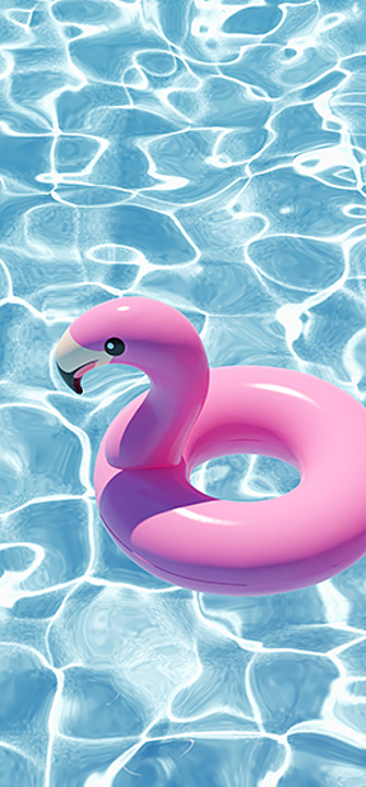 Rosa Flamingos im Pool - 2mmedia/adobe.stock.com