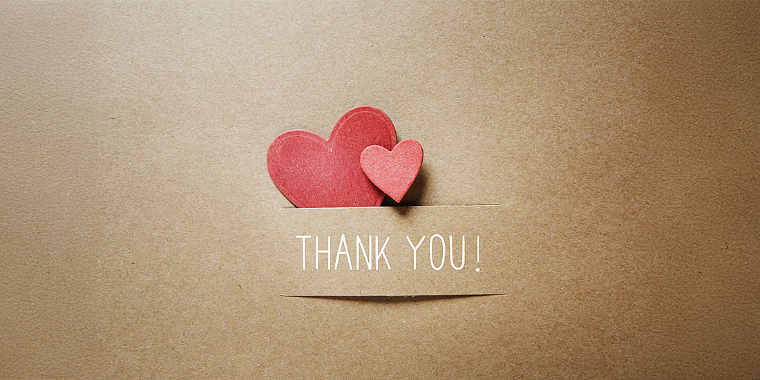 Ein herzliches Dankeschön - Bild: Tierney/AdobeStock.com