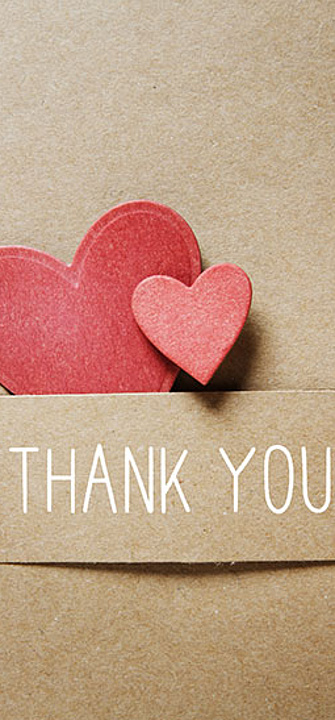 Ein herzliches Dankeschön - Bild: Tierney/AdobeStock.com