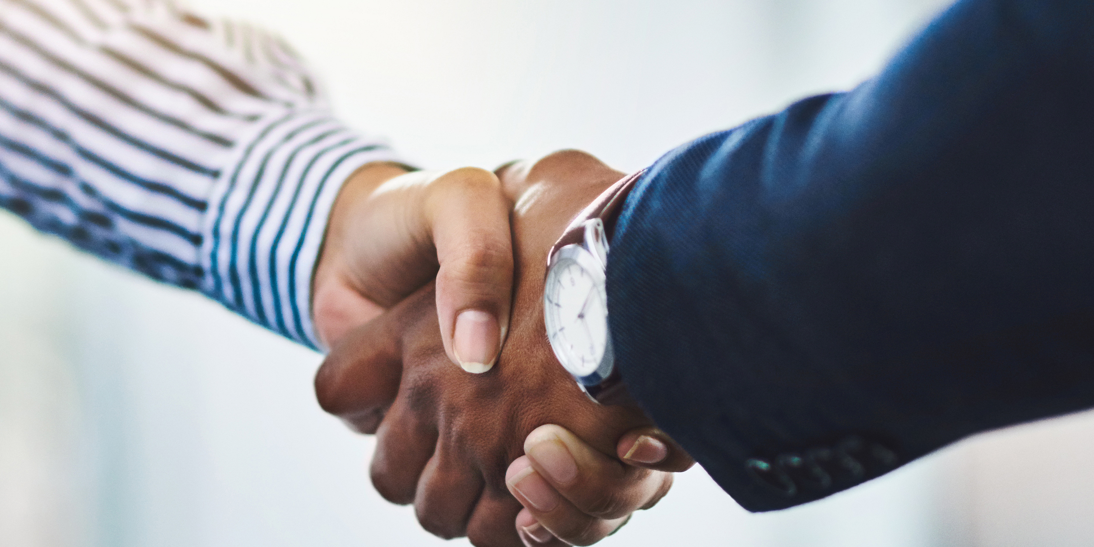 Handschlag und Abschluss einer Partnerschaft