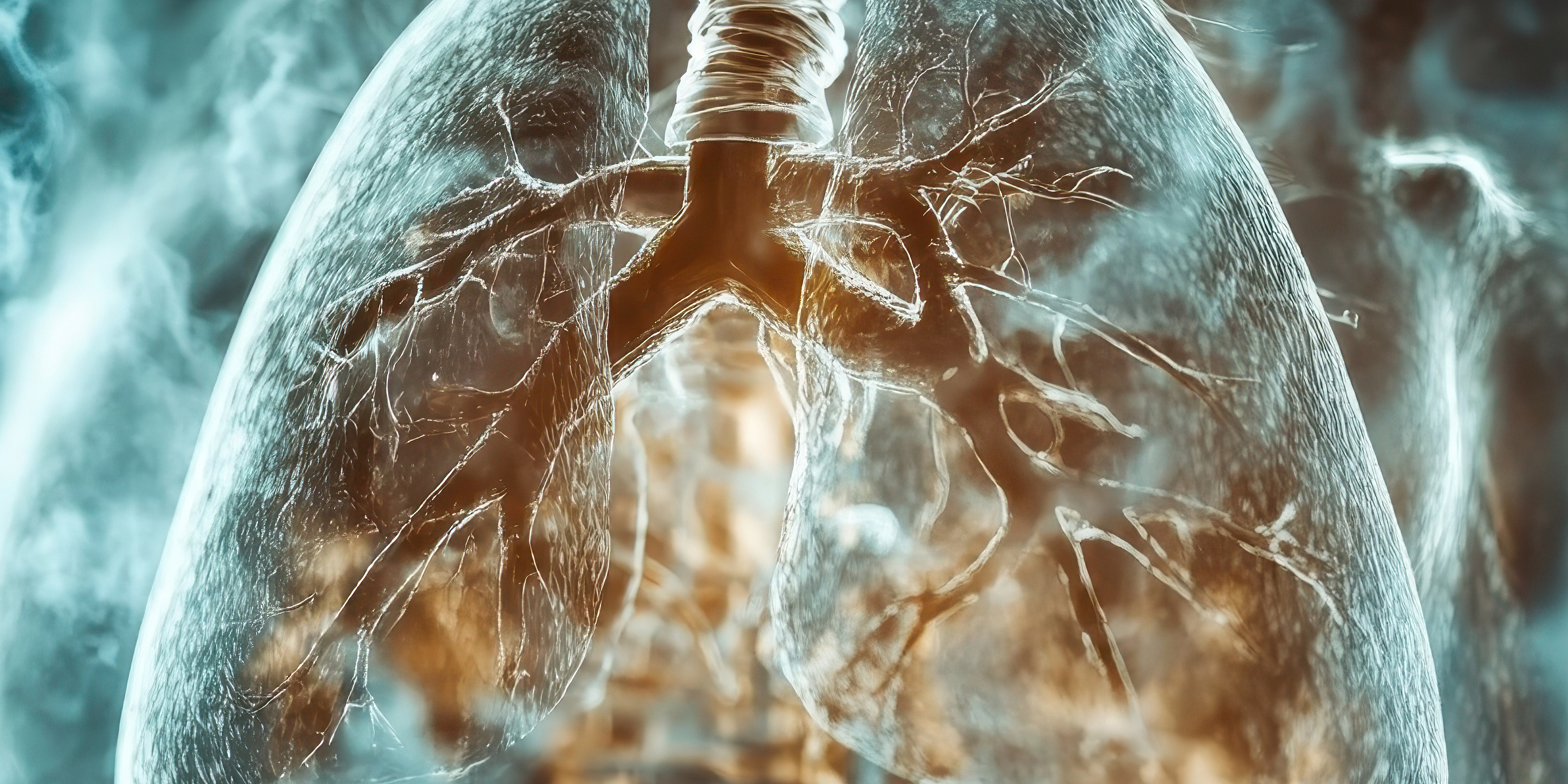 Detailreiche Illustration einer menschlichen Lunge