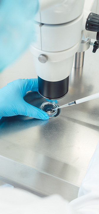 Arbeit mit Pipette