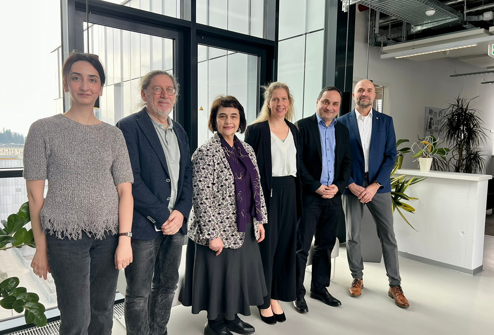 Die Delegation aus Georgien mit Heimo Müller, Heidi Mörtl und Erwin Petek