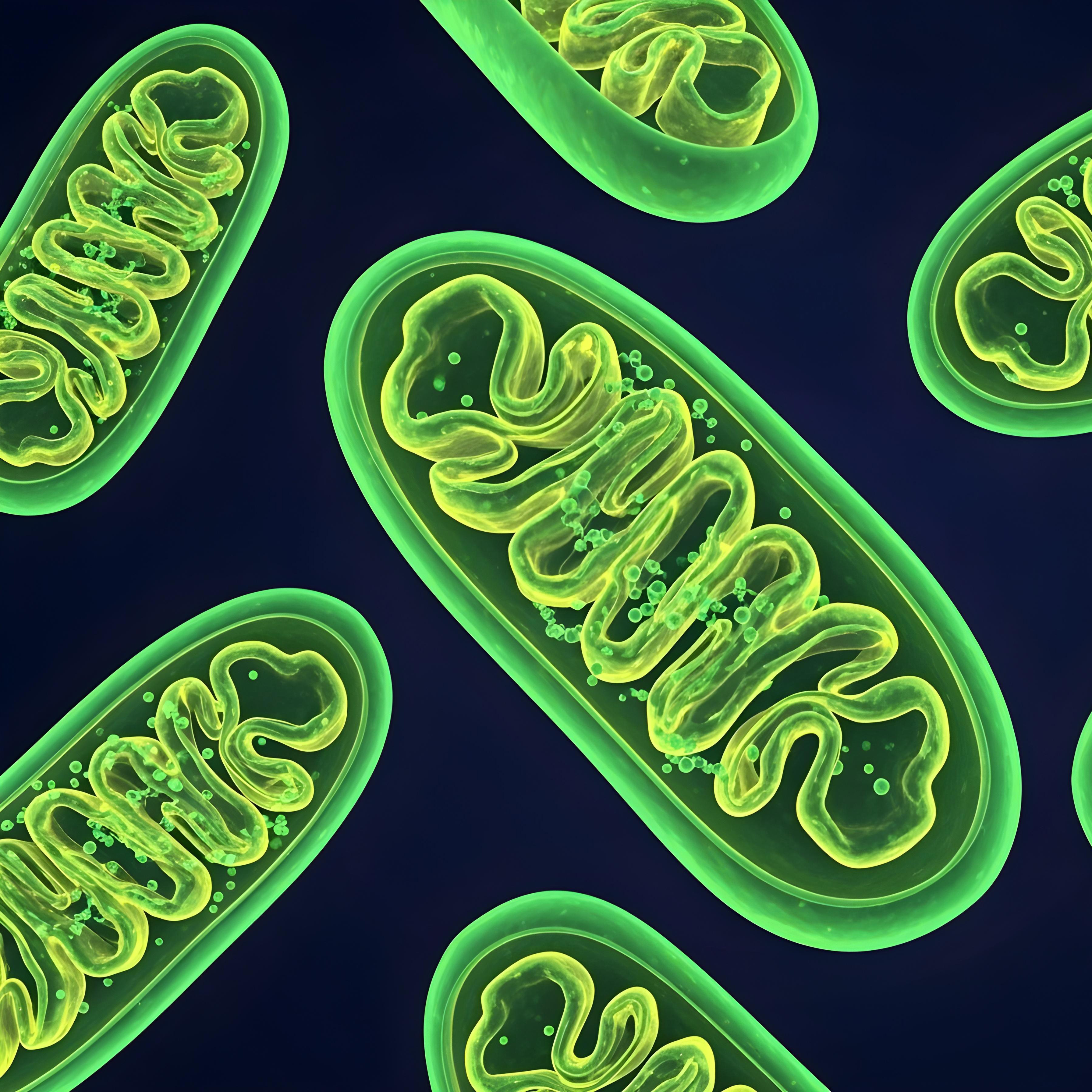 Grün leuchtende Mitochondrien