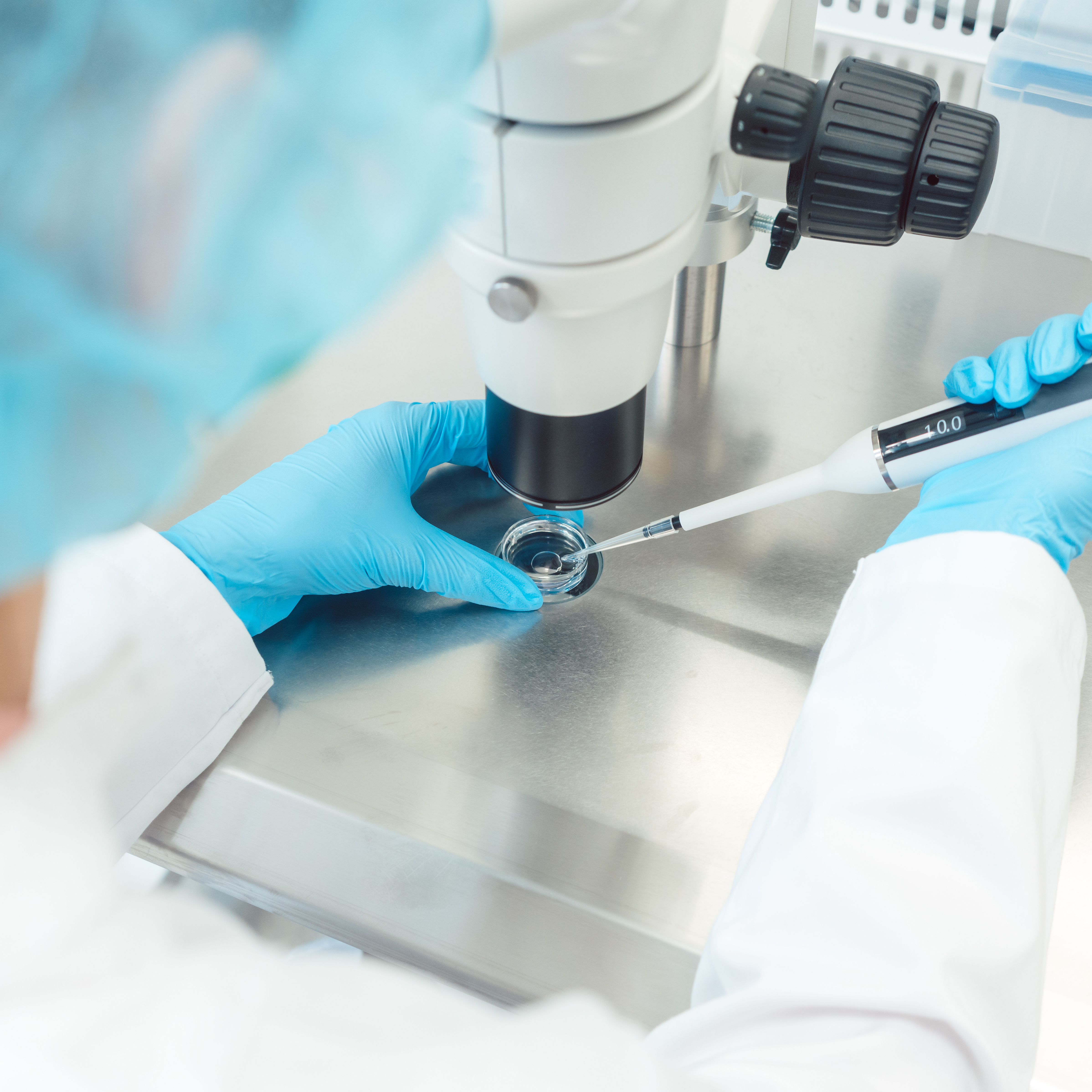 Arbeit mit Pipette