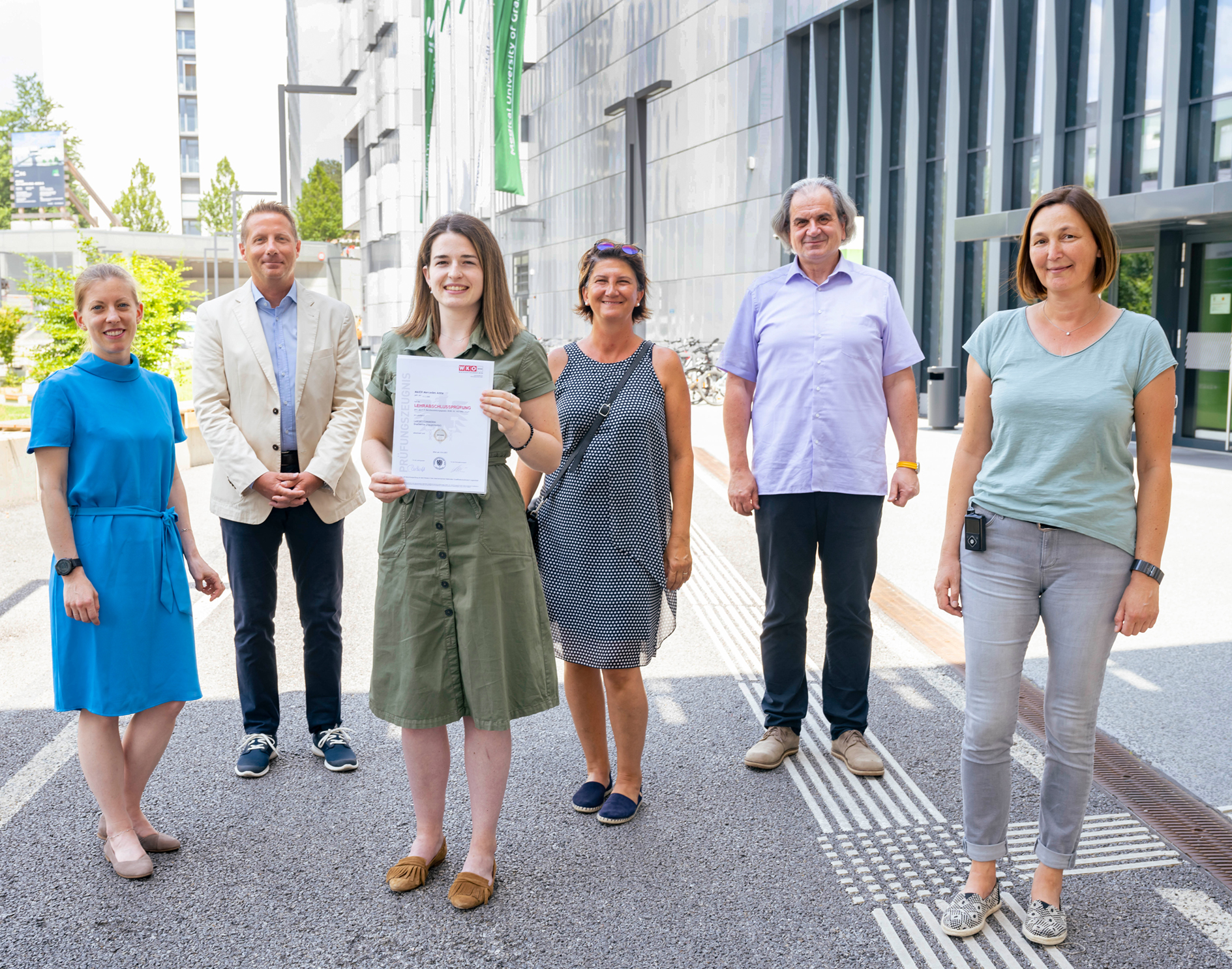 Corina Madreiter-Sokolowski, Tristan Aichinger, Mercedes Maier, Ursula Zisser, Wolfgang Graier und Sandra Gamse