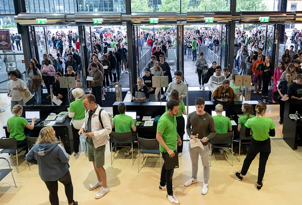 Einlass zur Registrierung