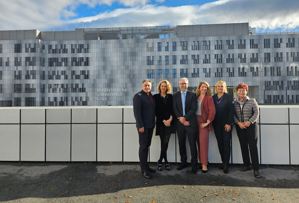 Christian Enzinger, Emina Talakić and Heidrun Mörtl with the delegation from the University of Osijek