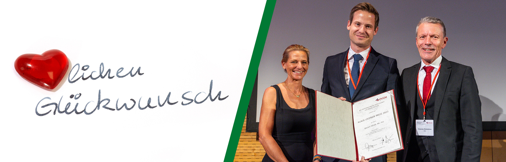 Klaus-Lechner-Preis für Balazs Odler / Foto: ÖGIM/Wildbird