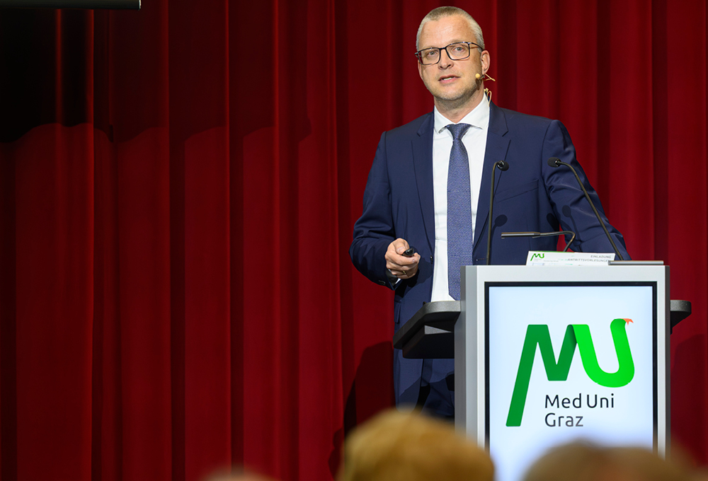 Jörg Lindenmann bei seiner Antrittsvorlesung