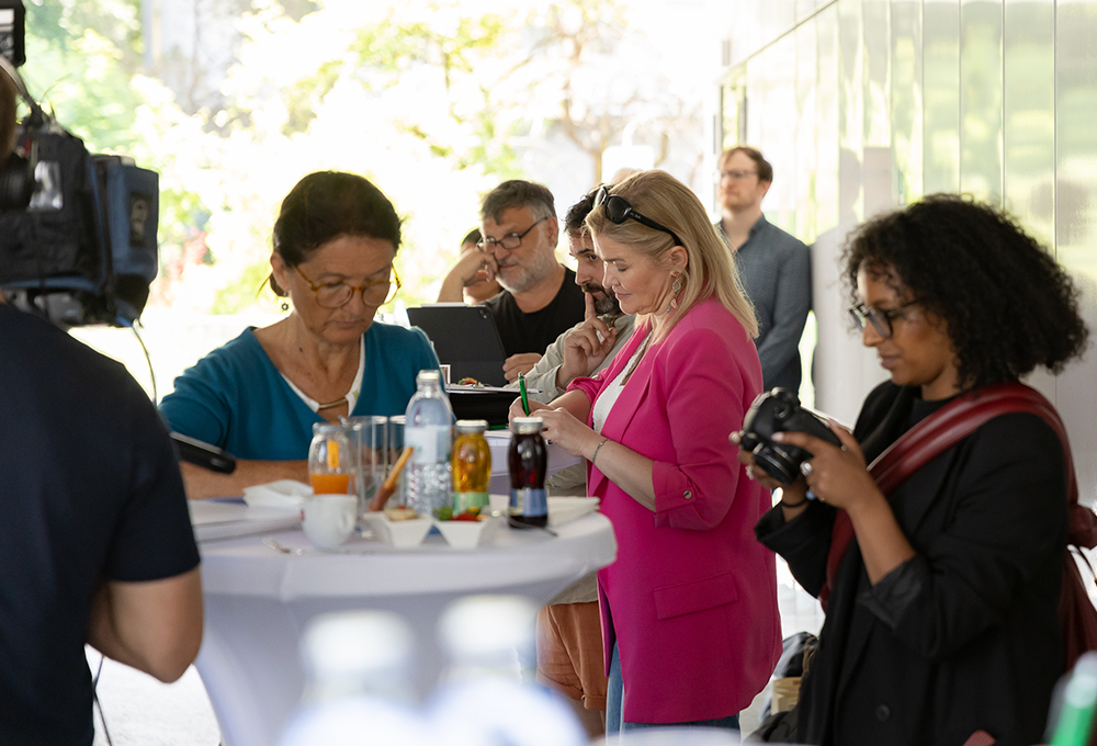 Medienvertreter*innen hörten den Redner*innen gespannt zu. Credit: Med Uni Graz/Wittmann