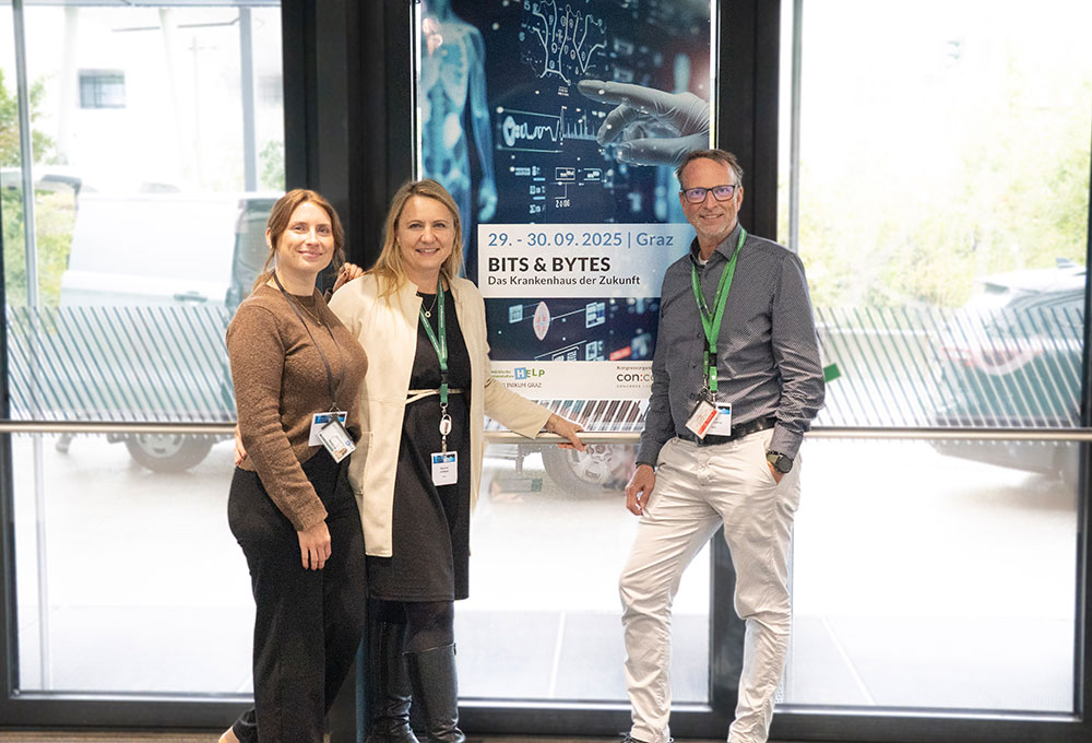 Das Organisationsteam: Bianca Stoiser, Magdalena Hoffmann und Gerald Sendlhofer - Credit: LKH-Univ.Klinikum Graz/Valerie Tarbauer